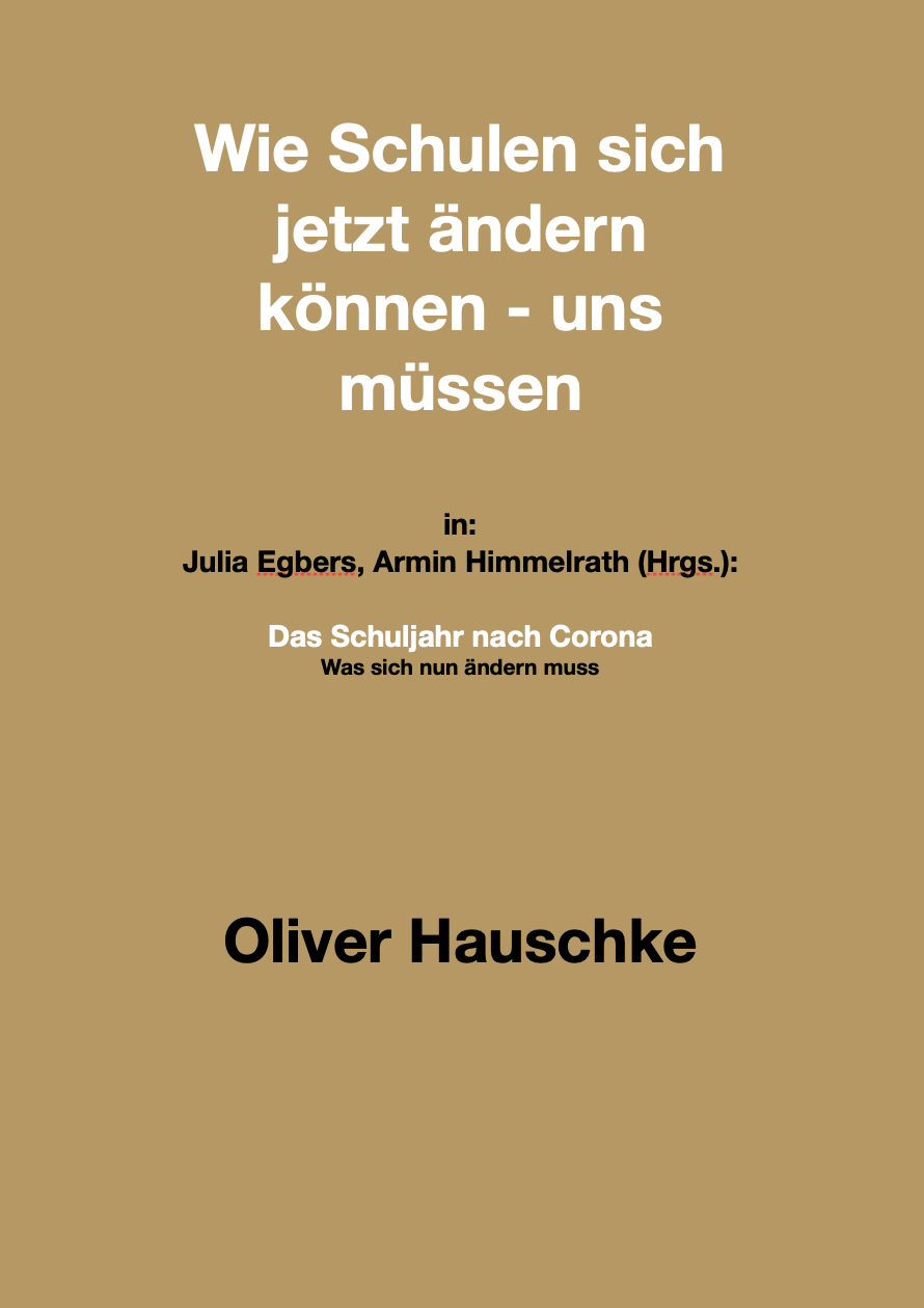 Schulen sich jetzt ändern müssen