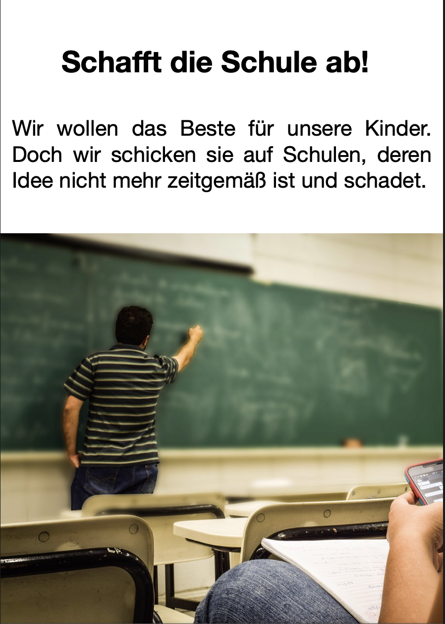 Schafft die Schule ab! Beitrag Sächsische Zeitung