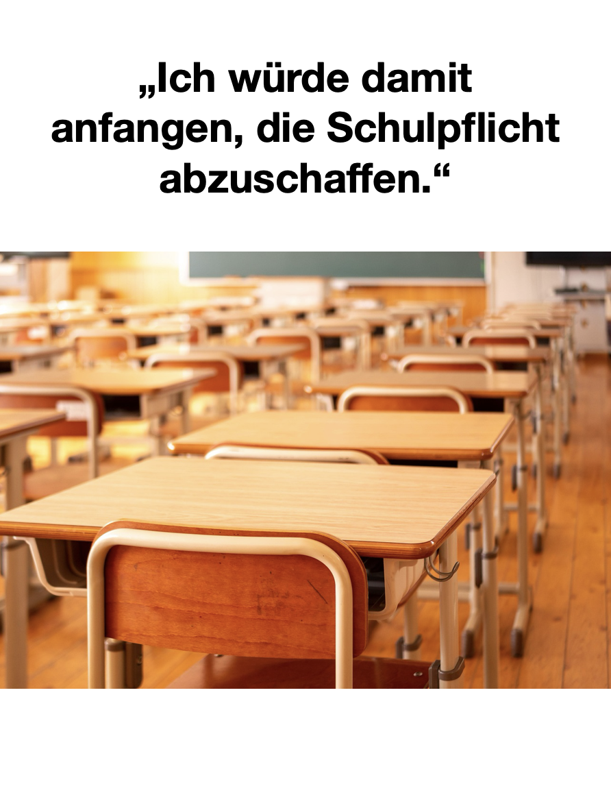 Schulpflicht abschaffen Schulpflicht abschaffen